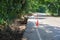 Edge Of A Road That Has Been Eroded By Water.