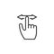 Edge swipe gesture line icon