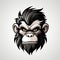 Edgy Caricature: Angry Gorilla Logo Vector Illustration