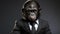 Edgy Political Commentary: Business Chimp In Suit And Tie