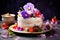 Edible Flower Cake tasty dessert background