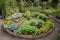 edible landscape garden with fruits, vegetables, and herbs growing in abundance