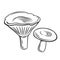 Edible milk mushroom outline icon