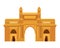 Edification of gateway of india isolated icon