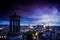 Edinburgh city night scene