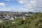 Edinburgh city view from a Calton Hill observation desc, Scotland