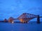Edinburgh, Scotland - 12th January 2019: The Forth Rail Bridge photographed one evening in dramatic light from South Queensferry.