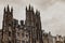 Edinburgh Scotland England - oil painting on canvas. Architecture of the city. Design for a postcard, fridge magnet.