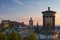 The Edinburgh, Scotland skyline photographed from Calton Hill, a UNESCO World Heritage Site