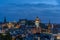 Edinburgh Scotland Skyline at twilight ,viewed from Calton Hill