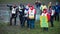 EDINBURGH, SCOTLAND, UK â€“ January 10, 2015 - various press photographers at the Great Edinburgh Cross Country Run event. This M