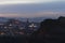 Edinburgh skyline and Salisbury crags at night