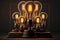 Edison bulbs for modern industrial design with warm lighting.