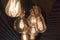 Edison vintage light bulb on dark