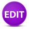 Edit luxurious glossy purple round button abstract