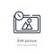 edit picture outline icon. isolated line vector illustration from tools and utensils collection. editable thin stroke edit picture
