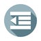 Edit text icon in Flat long shadow style. One of web collection icon can be used for UI, UX