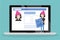 Edit your profile. Conceptual illustration. Young female character uploading a photo on her social media profile / flat vector il