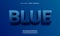 Editable blue text effect style blue with gradient