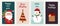 Editable Christmas and New Year stories vector template for social media. Instagram Stories