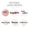 Editable feminine logo design template