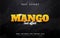Editable mango text effect