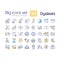 Editable multicolor big icons for dyslexia