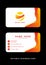 Editable orange yellow color business card template