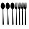 Editable simple black cutlery icon template.