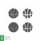 Editable stroke solid ball linear style icon. minimalistic style Outline