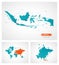 Editable template of map of Indonesia