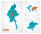 Editable template of map of Myanmar -  Burma