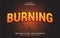 editable text effect, burning style vector design