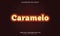 Editable text effect caramelo title style