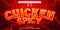 Editable text effect chicken spicy food