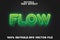 Editable text effect flow with neon style