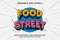 Editable text effect Food Street Traditional Cartoon template style premium vector