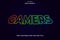 Editable text effect gamers blue background