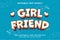 Editable text effect -Girl Friend 3d Cartoon Cute template style premium vector