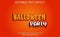 editable text effect halloween party