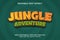 Editable text effect - Jungle Adventure style template premium vector