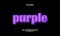 Editable text effect purple title style