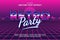 Editable text effect Retro Party 3d 80s template style premium vector