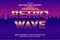 Editable text effect Retro Wave 3d 80s template style premium vector