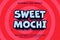 Editable text effect Sweet Mochi 3d cartoon template style premium vector