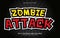 Editable text effect, Zombie Attack style