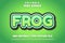 Editable text effects Frog