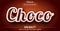 Editable text style effect - Chocolate theme style