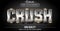 Editable text style effect - Crush with rusty steel text style theme