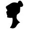 Editable vector clipart of the woman's bust. EPS10